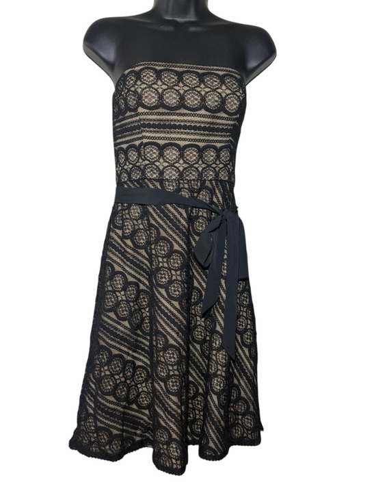 LOFT Dresses & Skirts - Ann Taylor LOFT Black Lace Strapless Dress 0P Petite Cocktail